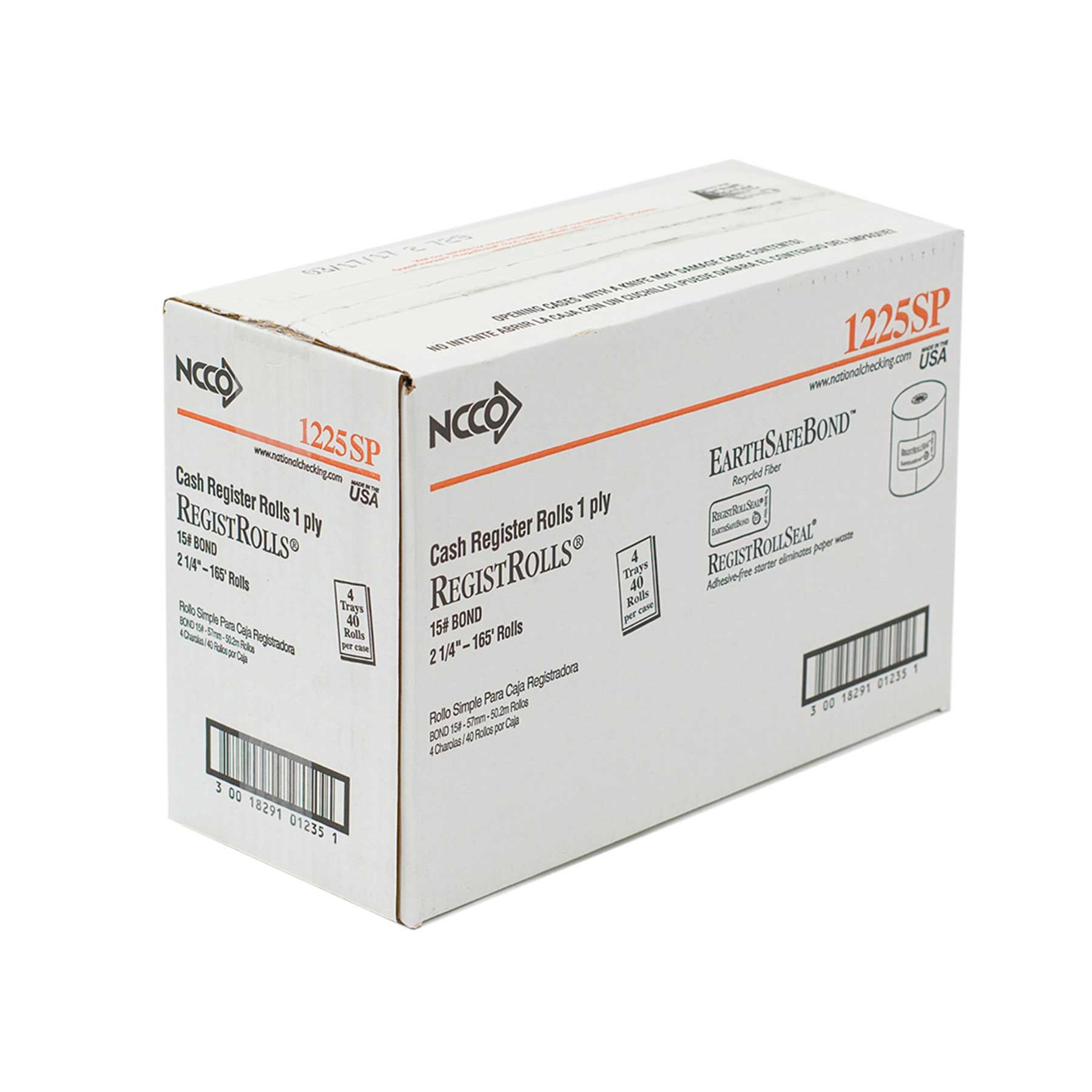 Ncco White Bond 1 Ply Register Roll Tape, 2.25 Inch -- 40 Per Case