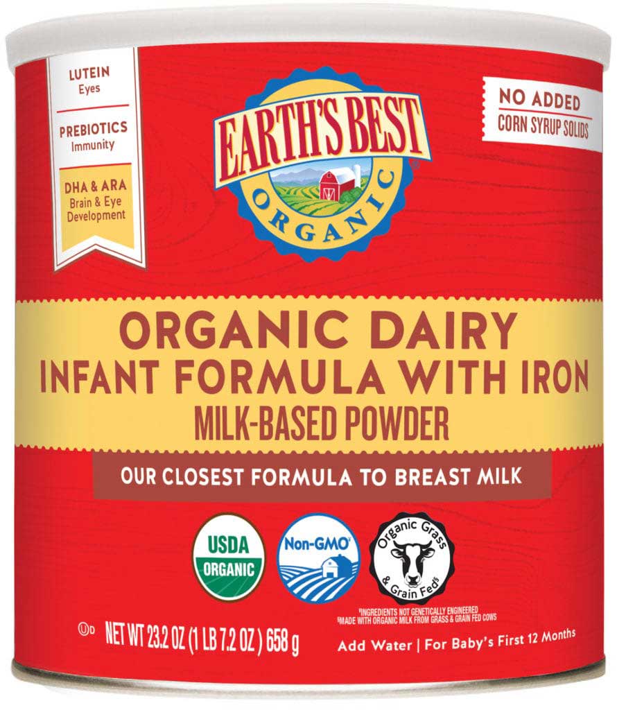 Earth's Best Organic Dairy Milk Based Powder Infant Formula, 23.2 Ounce -- 4 Per Case