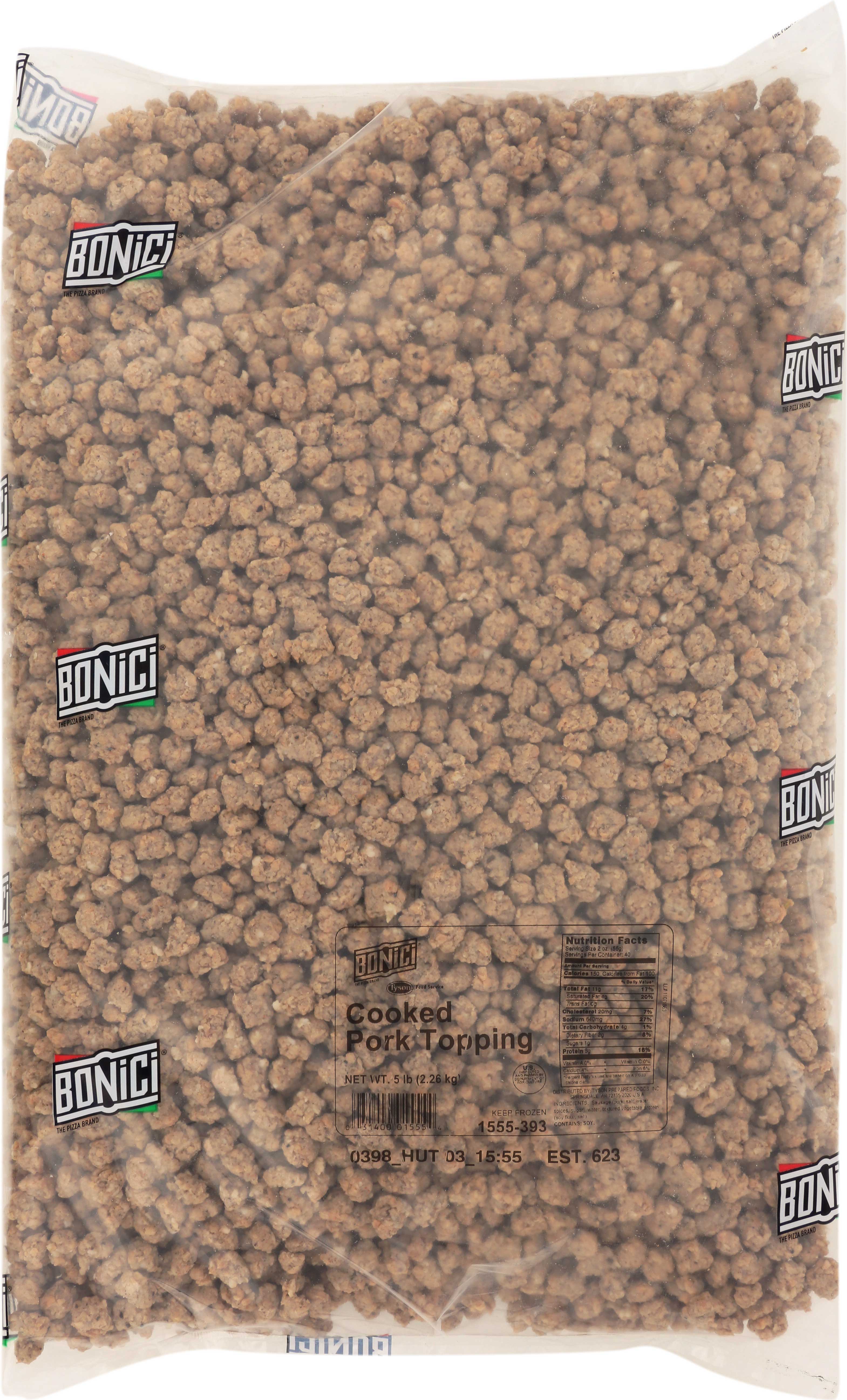 Hillshire Farm Cooked Small Chunk Pork Pizza Topping, 5 Pound -- 2 Per Case