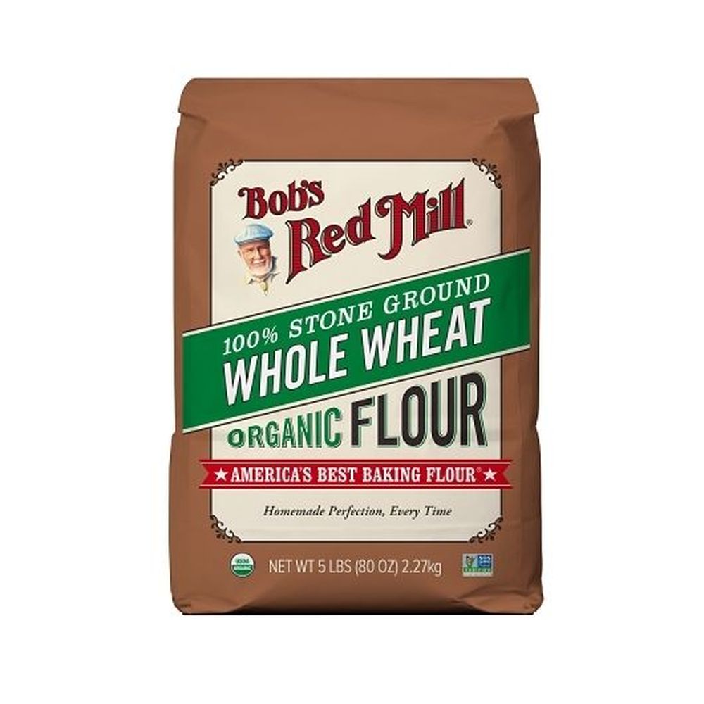 Bob's Red Mill Organic 100 Percent Stone Ground Whole Wheat Flour, 5 Pound -- 8 Per Case