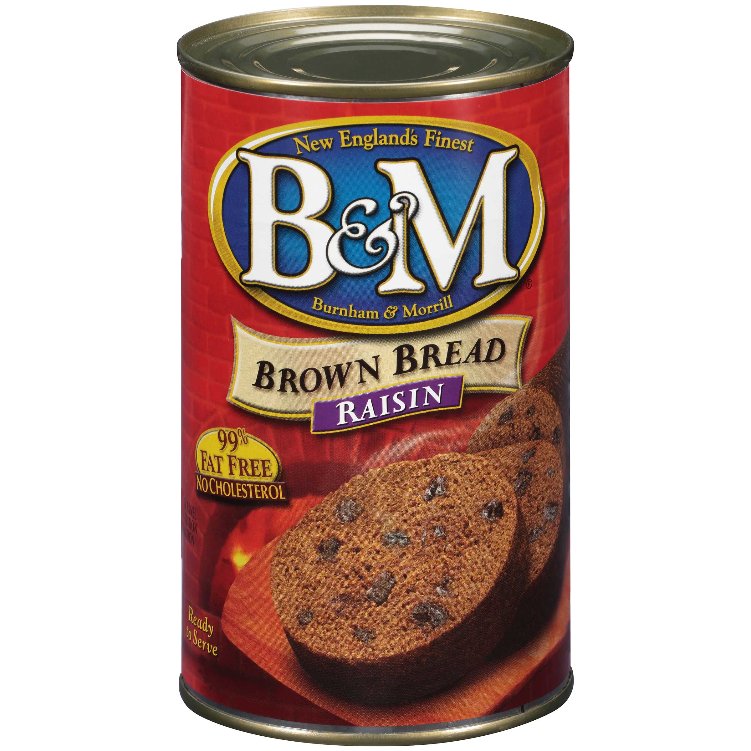 B&m Brown Bread Raisins Bread, 16 Ounce -- 12 Per Case