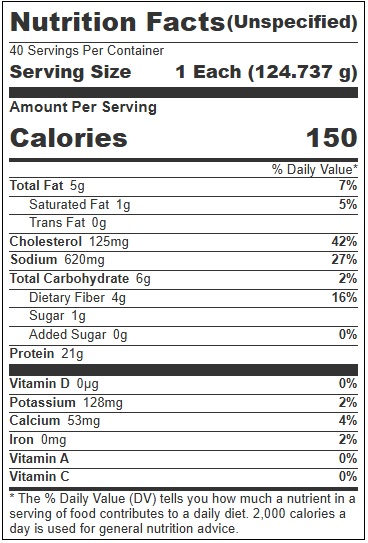Social Kitchens 4.4 Ounce Premium Raw Shrimp Burger, 0.28 Pound -- 4 Per Case