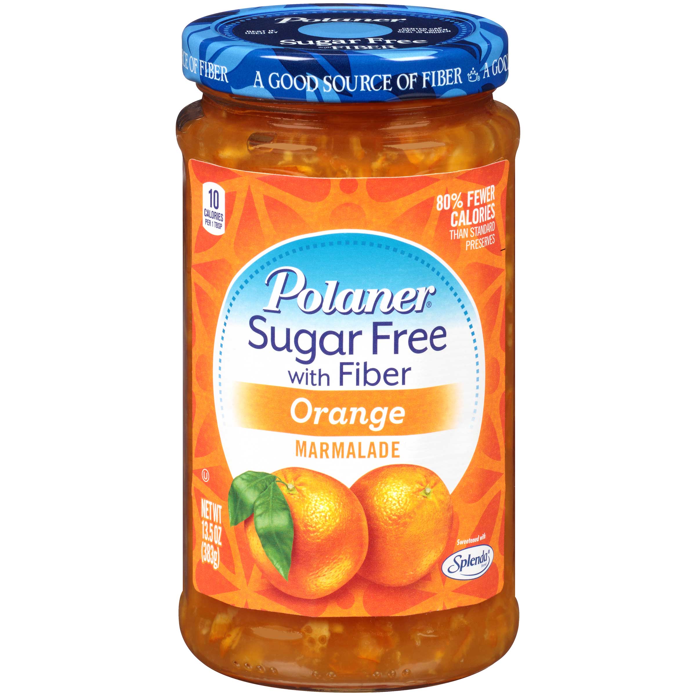 Polaner Sugar Free With Fiber Orange Marmalade, 13.5 Ounce -- 12 Per Case