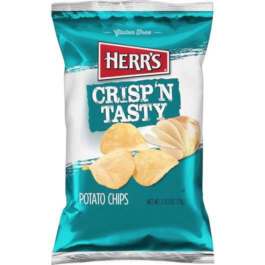 Herr Foods Regular Potato Chips, 2.5 Ounce -- 12 per case