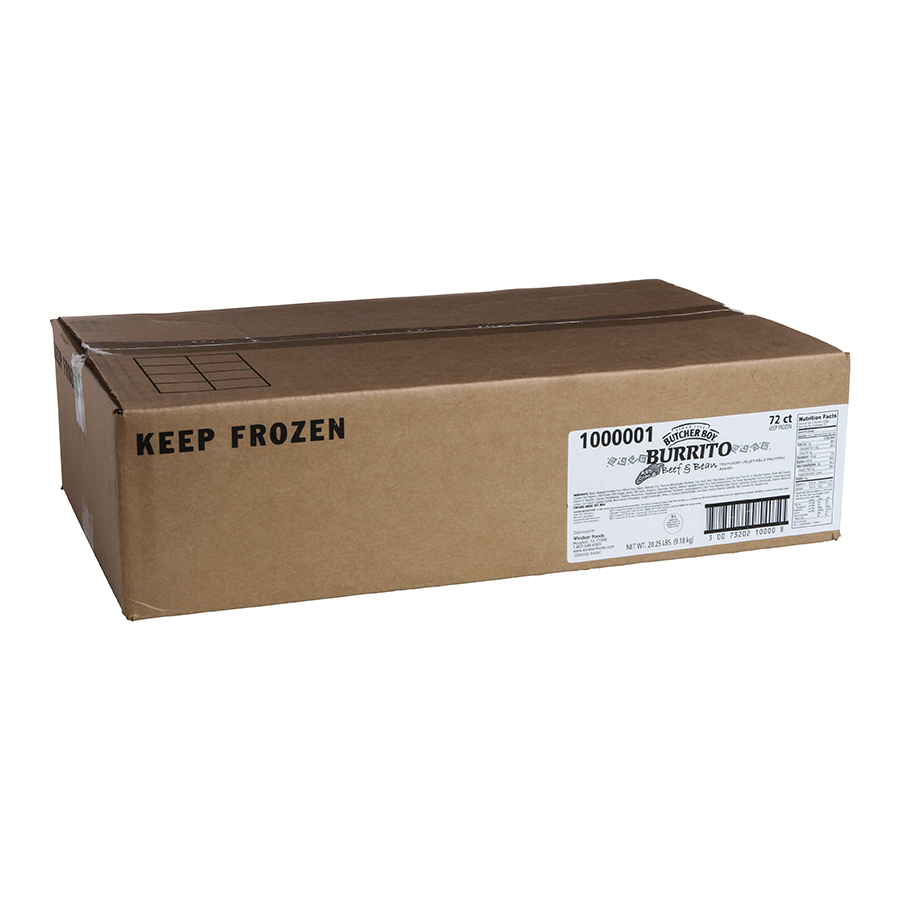 Butcher Boy Beef, Beans And Red Chili Burrito, 4.5 Ounce -- 72 Per Case
