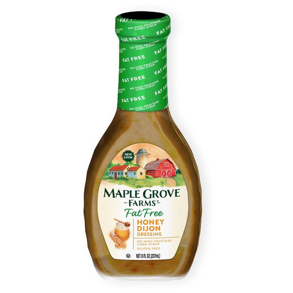 Maple Grove Fat Free Honey Dijon Dressing, 8 Fluid Ounce Bottle -- 12 Per Case