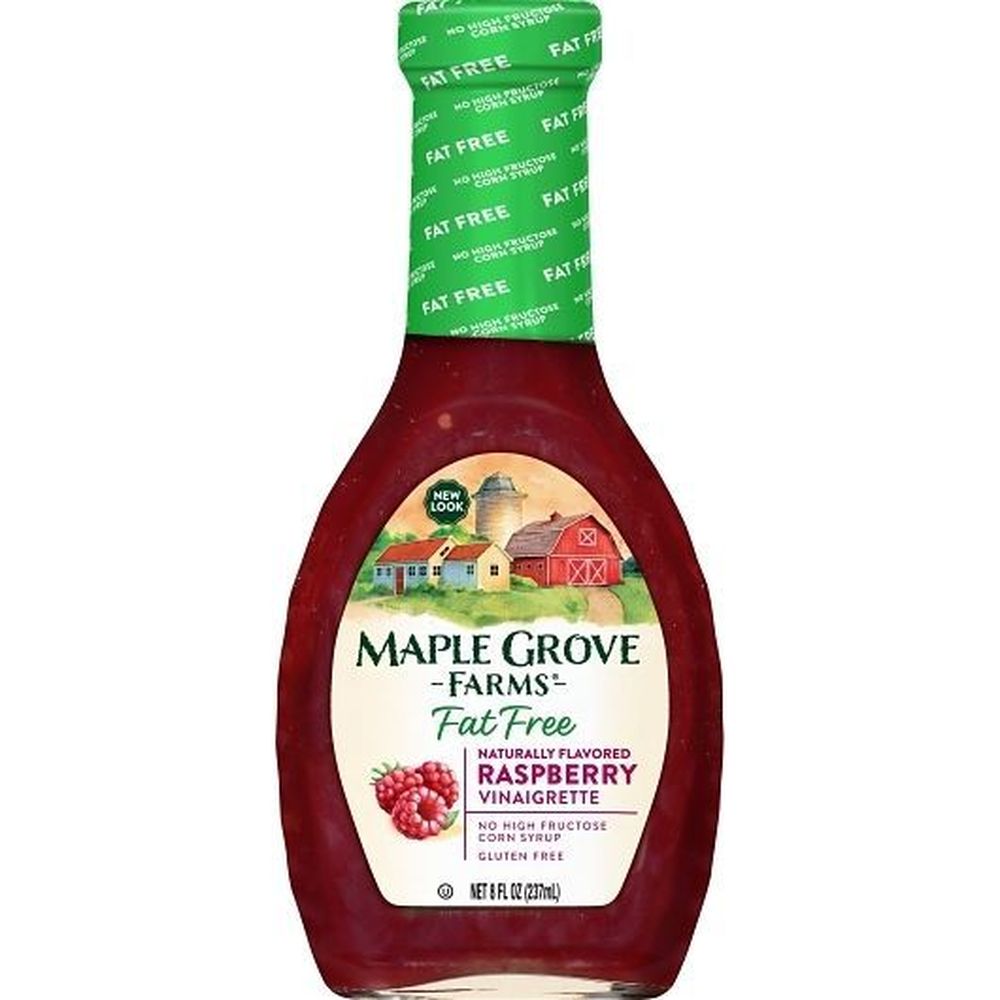 Maple Grove Farms Fat Free Raspberry Vinaigrette, 8 Fluid Ounce -- 12 Per Case