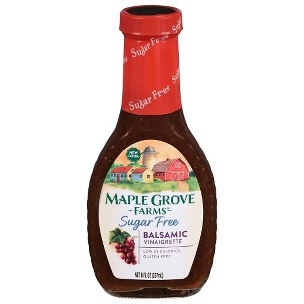 Maple Grove Sugar Free Balsamic Vinaigrette Dressing, 8 Fluid Ounce Bottle -- 12 Per Case
