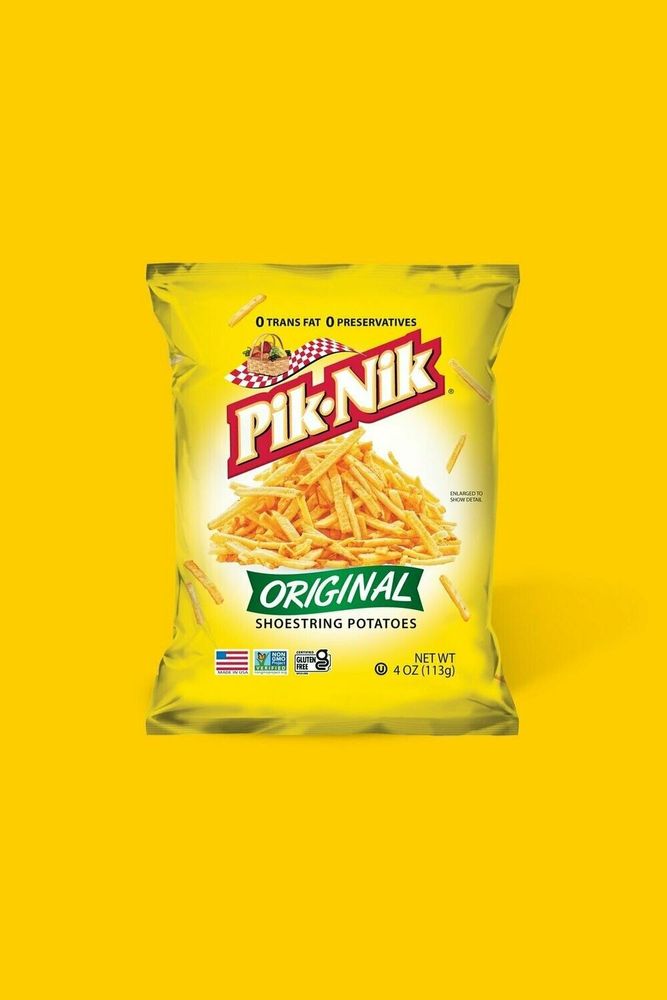 Pik-Nik Original Shoestring Potatoes, 4 Ounce Pouch -- 12 per case