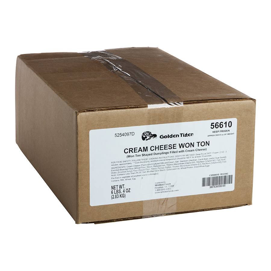 Golden Tiger Cream Cheese Won Ton, 0.5 Ounce -- 200 Per Case