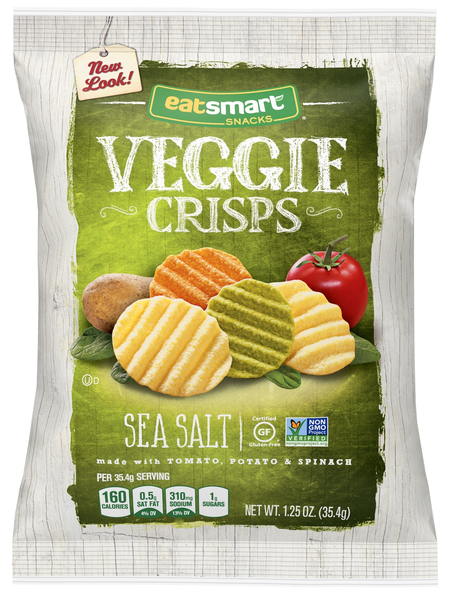 Eatsmart Snacks Sea Salt Veggie Crisp, 1.25 Ounce -- 8 Per Case
