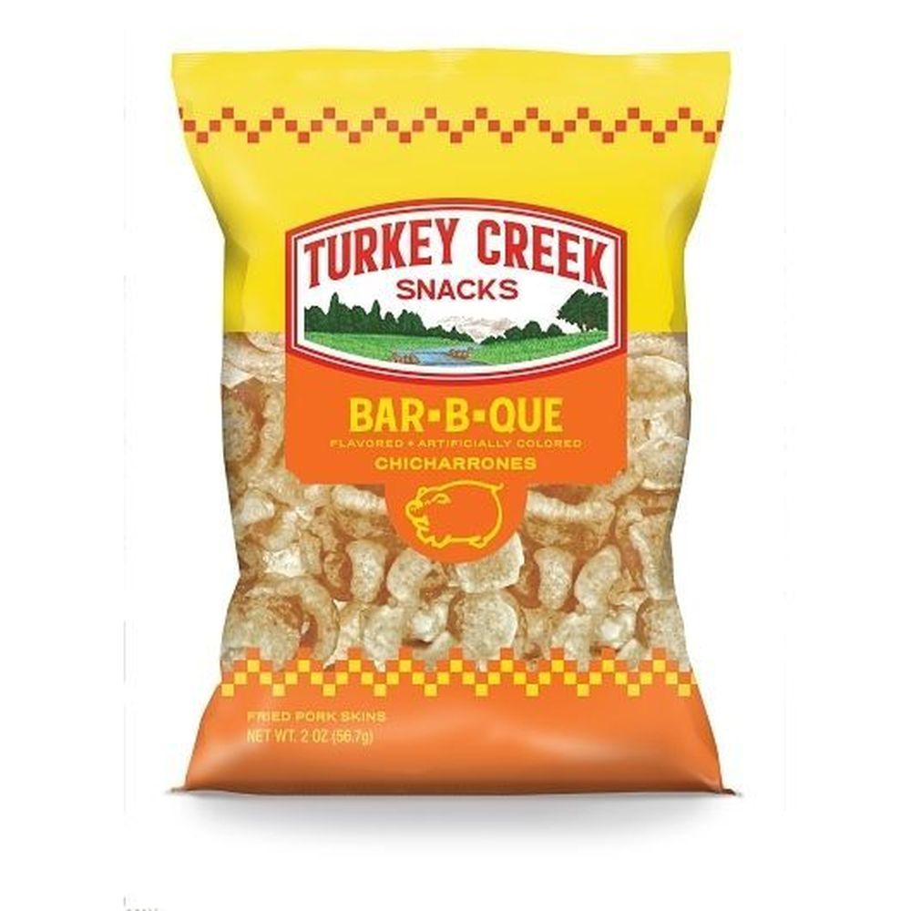 Turkey Creek Barbecue Pork Rinds, 2 Ounce Box 12 per case