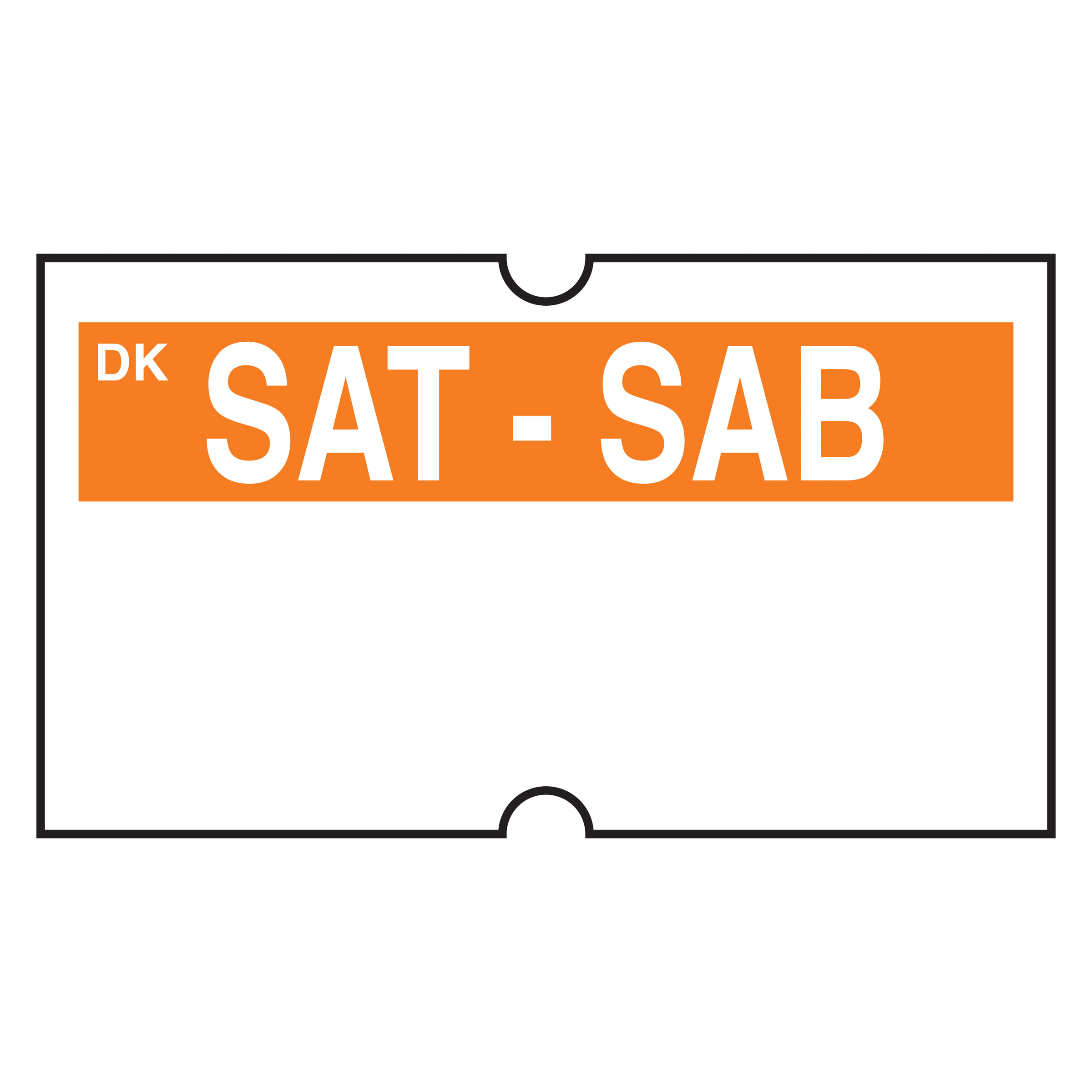 Daymark DuraMark DM3 1 Line Orange Date Coder Label - Saturday -- 8 ...