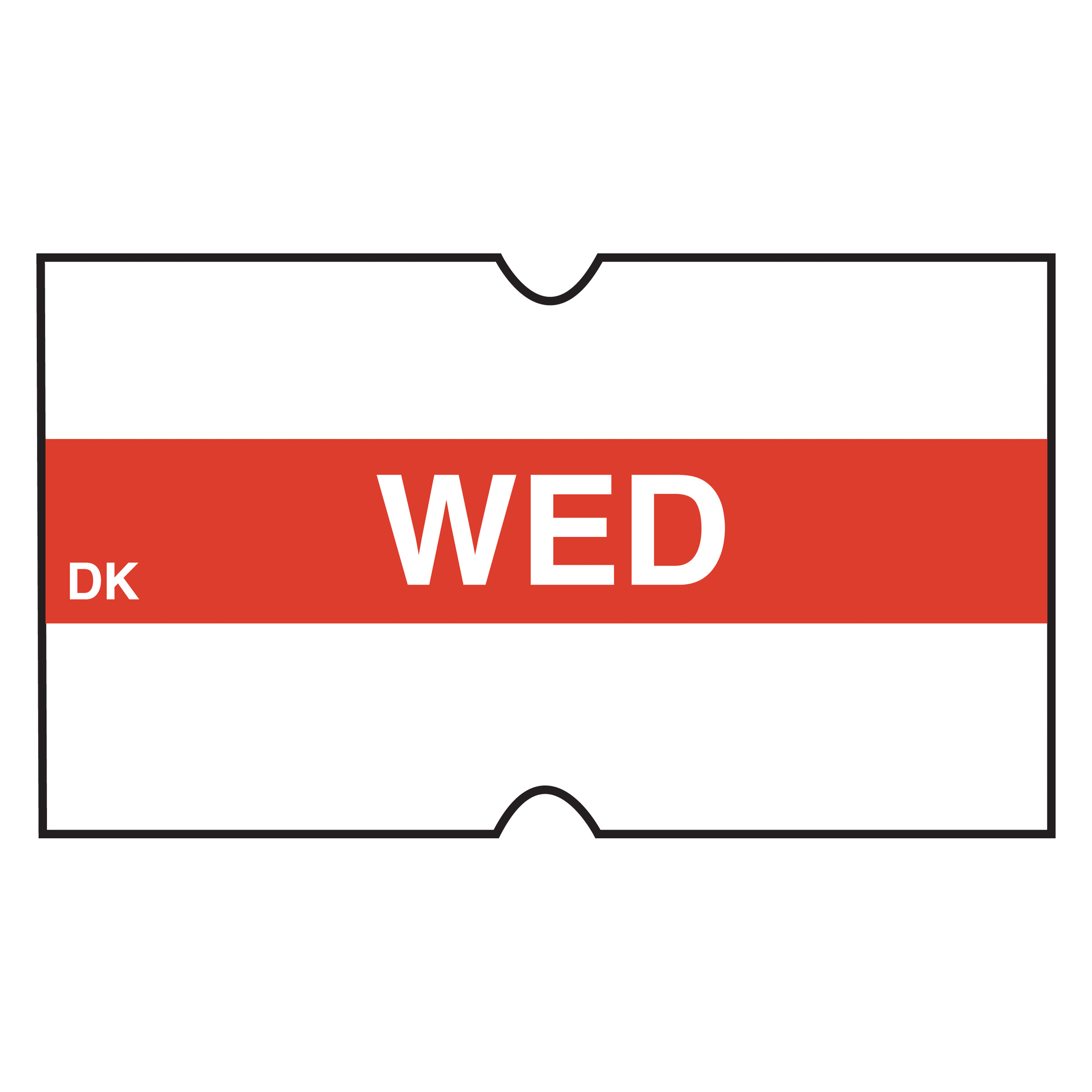 Daymark Wednesday Duramark Dm4 2-line Red Date Coder Label, 750 Count -- 8 Per Case