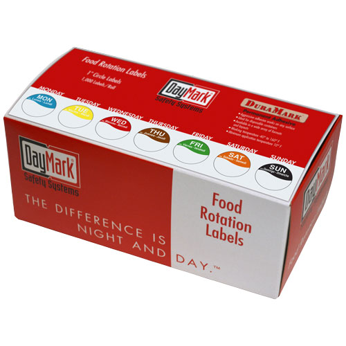 Daymark Duramark 1 Inch Circles Monday Through Sunday Label Dotbox Kit