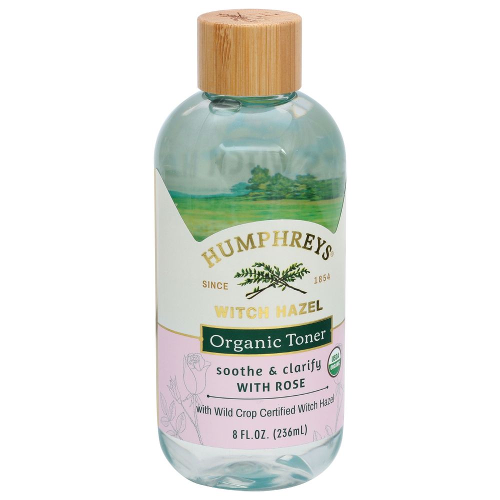 Humphreys Organic Soothe And Clarify Witch Hazel Plus Rose Facial Toner, 8 Ounce