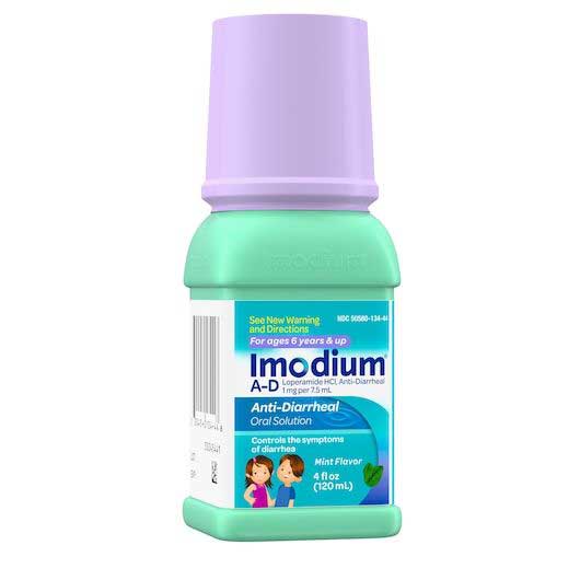 Imodium Mint Flavor Childrens Liquid Anti-diarrheal Oral Solution, 4 Fluid Ounce -- 36 Per Case
