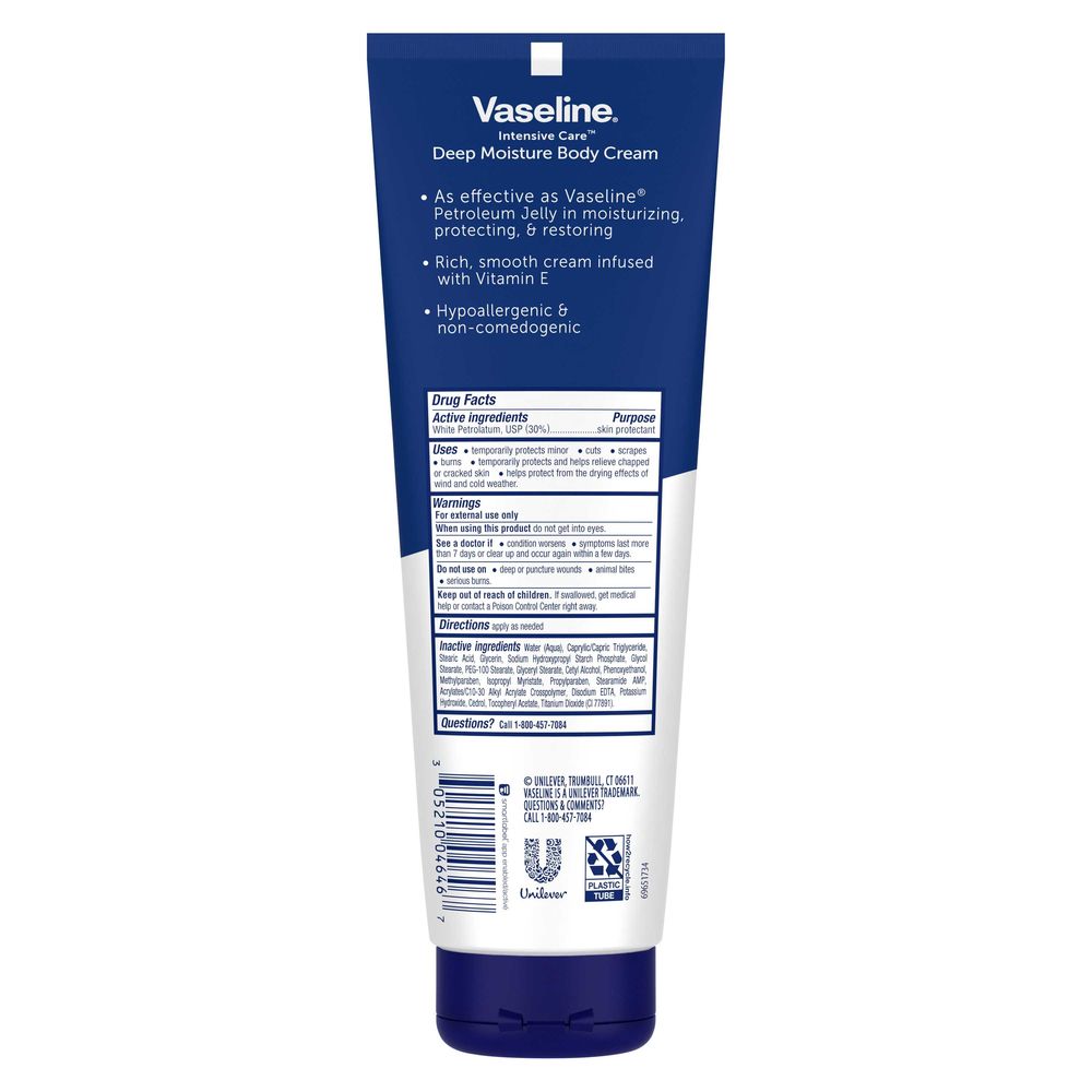 Vaseline Intensive Care Vitamin E Dry Skin Deep Moisture Body Cream, 9 Ounce -- 12 Per Case