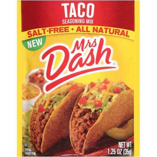 Mrs. Dash All Natural Taco Seasoning Mix, 1.25 Ounce -- 12 Per Case