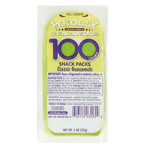 Wholly Guacamole Avocado Snack Pack, 2 Ounce -- 48 Per Case
