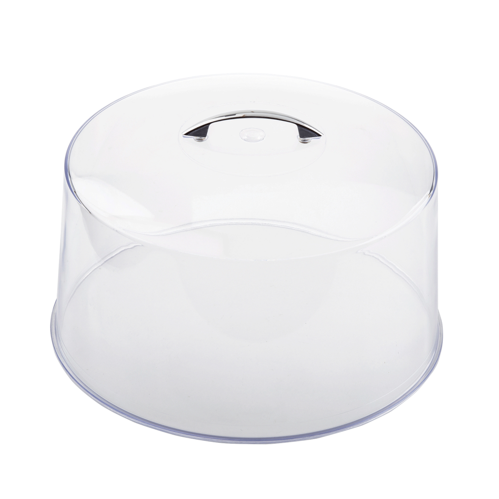 Tablecraft Clear Cake Dome With Metal Handle, 12 X 12 X 7.5 Inch -- 6 Per Case