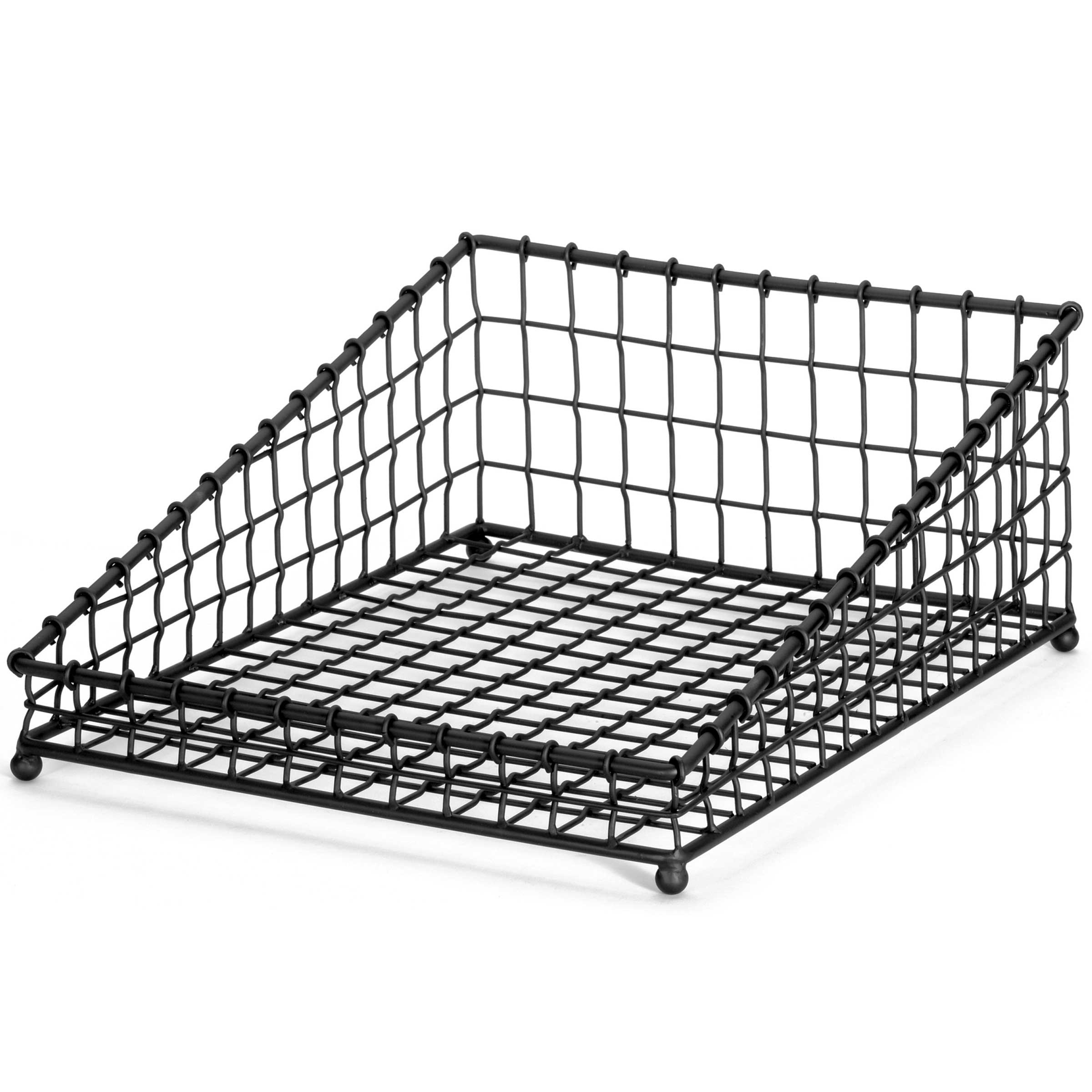 Tablecraft Grand Master Transformer Angled Rectangular Buffet Service Basket, 15 X 19.5 X 8 Inch