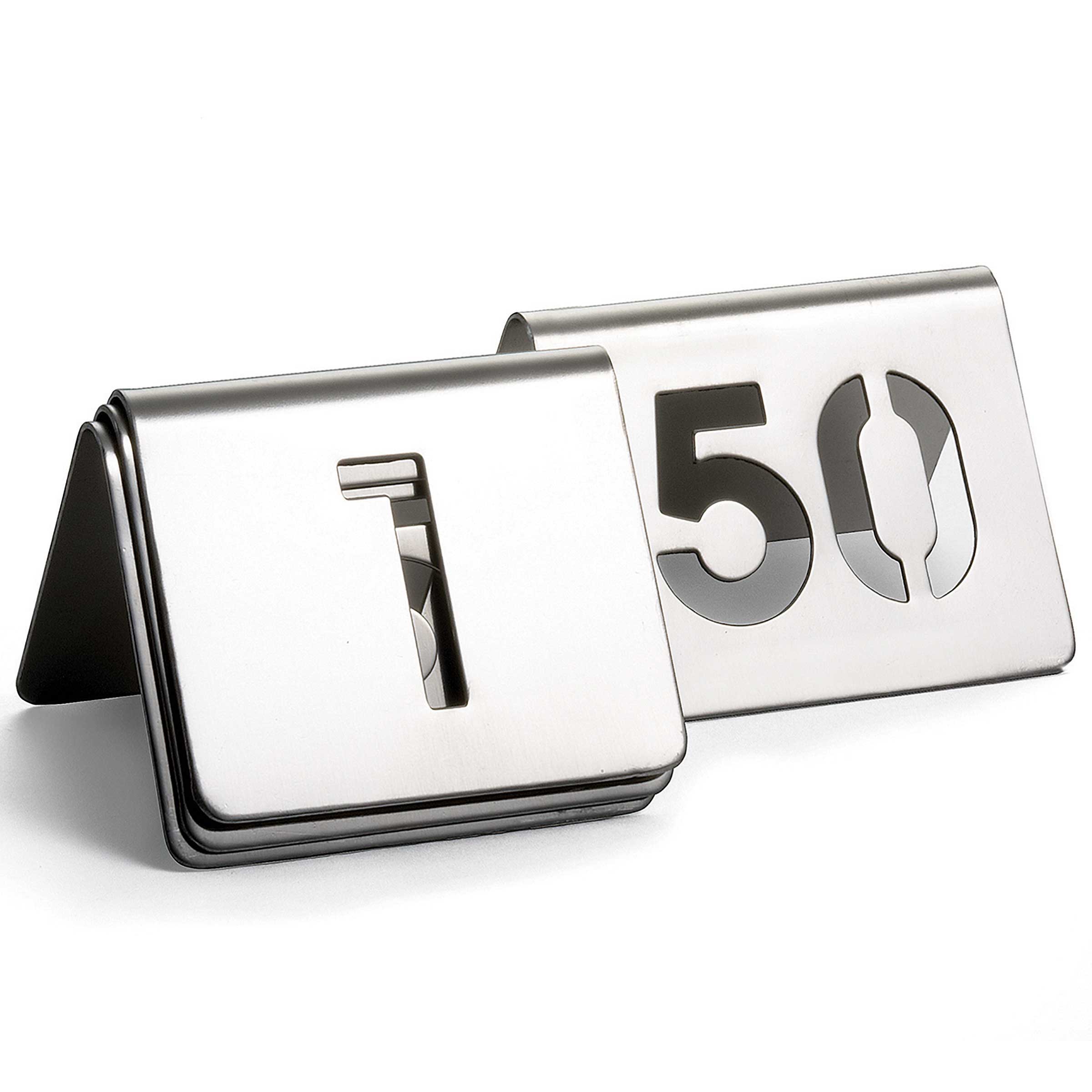 Tablecraft 1 To 50 Number Cut Out Tents, 2.5 X 2 Inch -- 4 Per Case