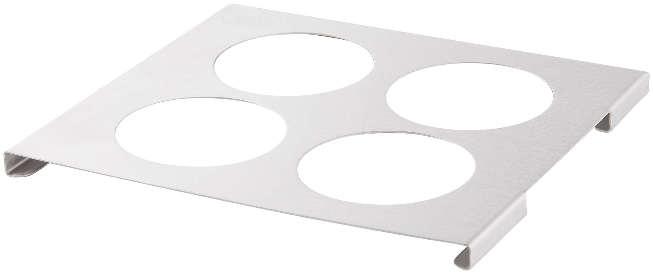 Tablecraft Stainless Steel Four Hole Template Bottle Holder, 6.25 X 7 Inch -- 12 Per Case