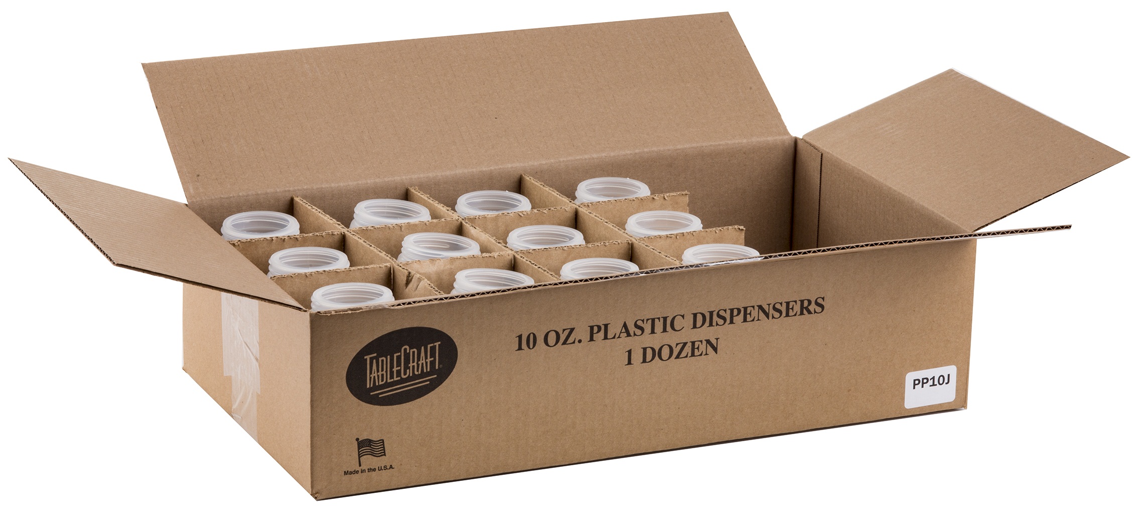 Tablecraft Polypropylene Replacement Syrup Dispenser Jar, 10 Ounce -- 12 Per Case
