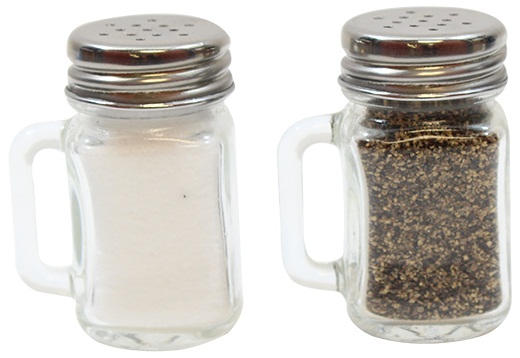 Tablecraft Mini Mason Salt And Pepper Shaker With Stainless Steel Top, 1.5 Ounce -- 12 Per Case