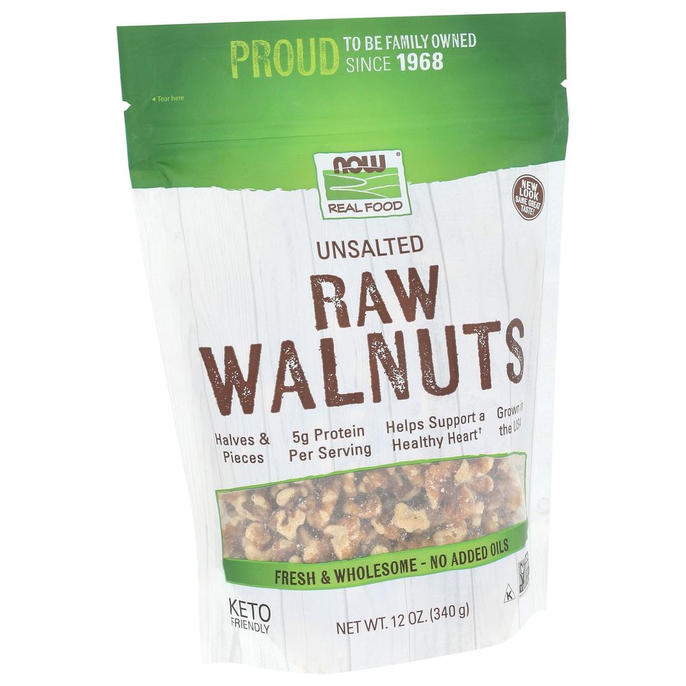 Now Real Food Unsalted Raw Walnuts, 12 Ounce -- 12 Per Case