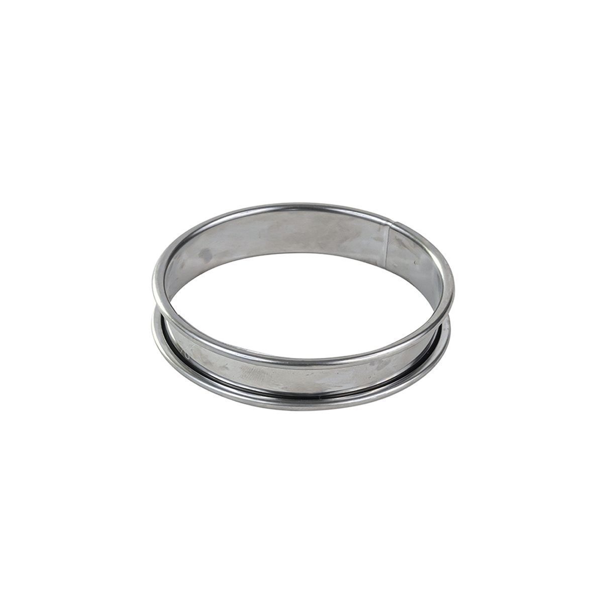 Gobel Stainless Steel Tart Ring With Rolled Edges, 7.5 Inch Diameter