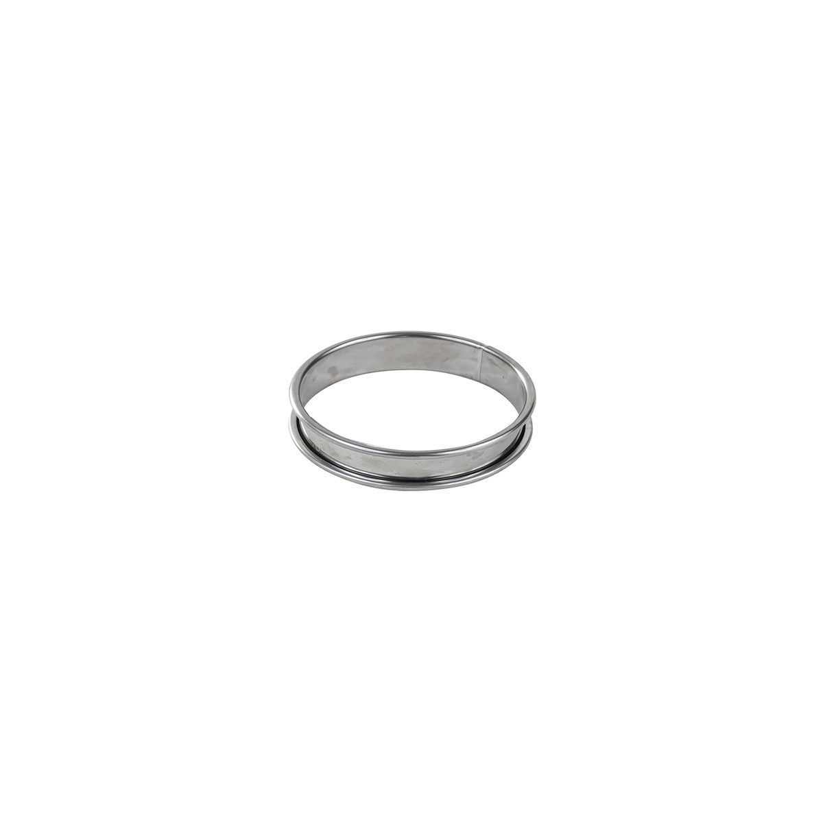Gobel Stainless Steel Tart Ring With Rolled Edges, 4.7 Inch Diameter