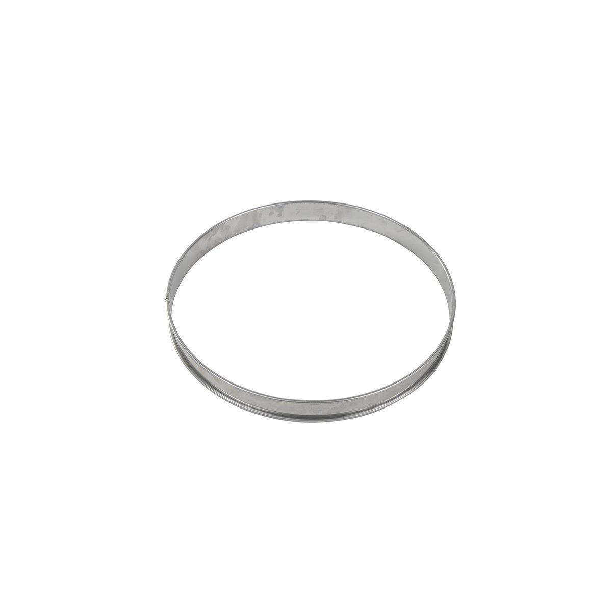 Gobel Stainless Steel Tart Ring With Rolled Edges, 8.3 Inch Diameter