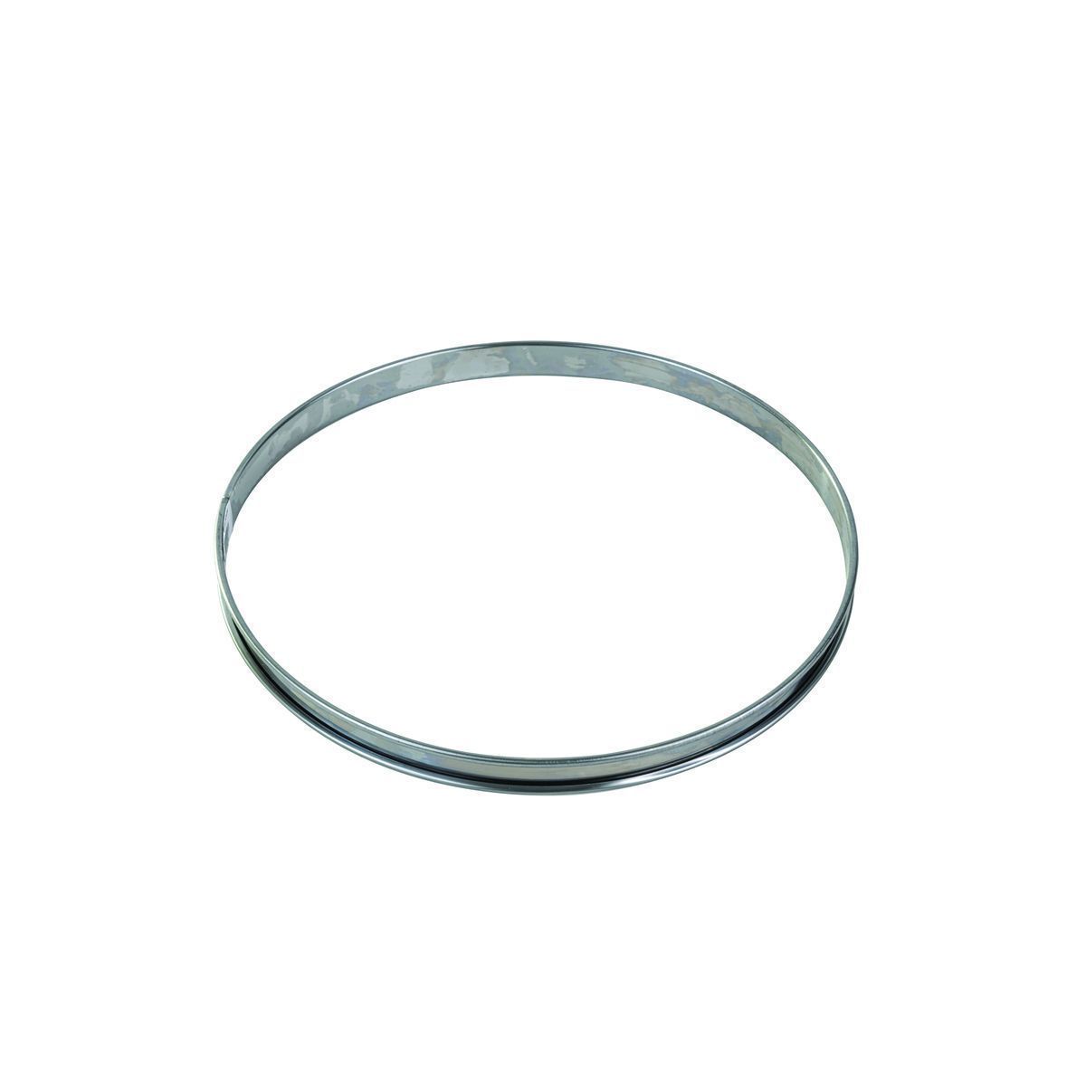 Gobel Stainless Steel Tart Ring With Rolled Edges, 11.4 Inch Diameter