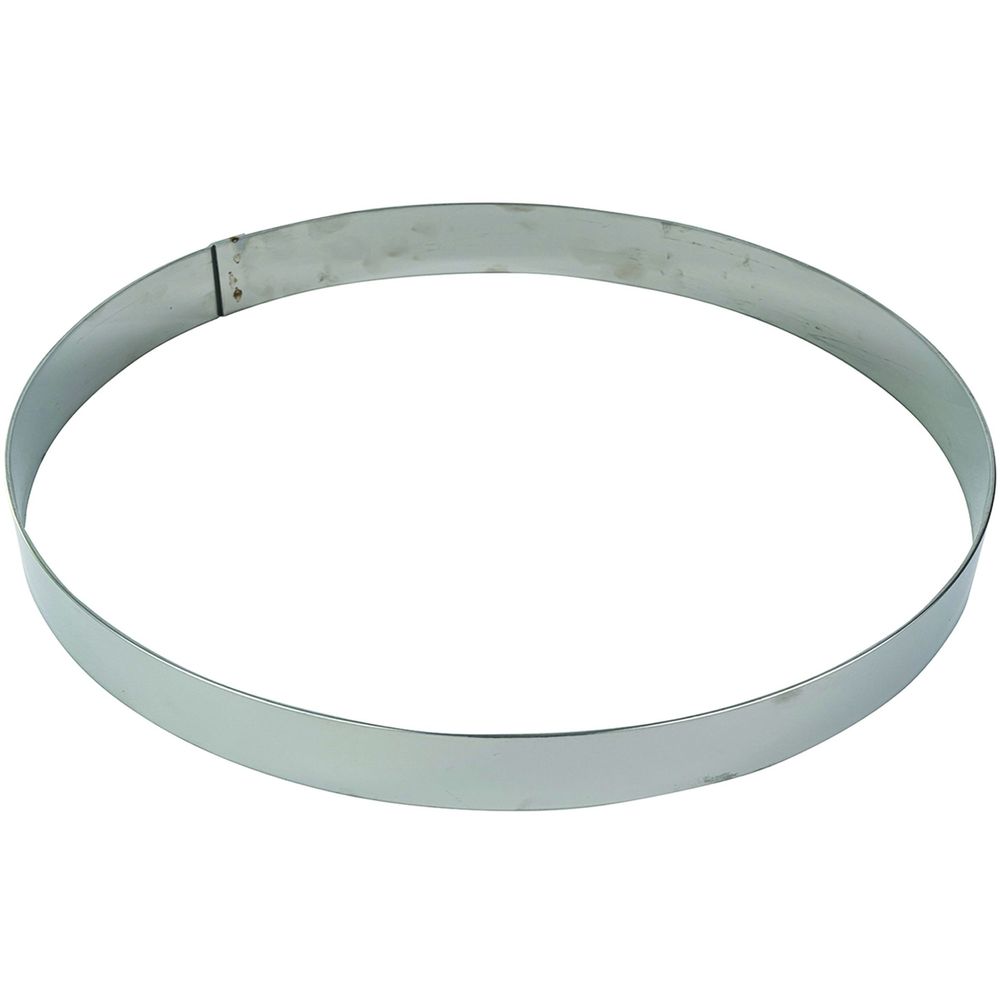 Gobel Stainless Steel Mousse Ring, 14.2 Inch X 1.8 Inch Height Cavity