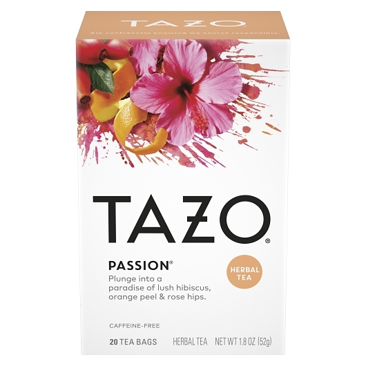 Tazo Passion Caffeine Free Herbal Tea Bag, 20 Count -- 6 Per Case