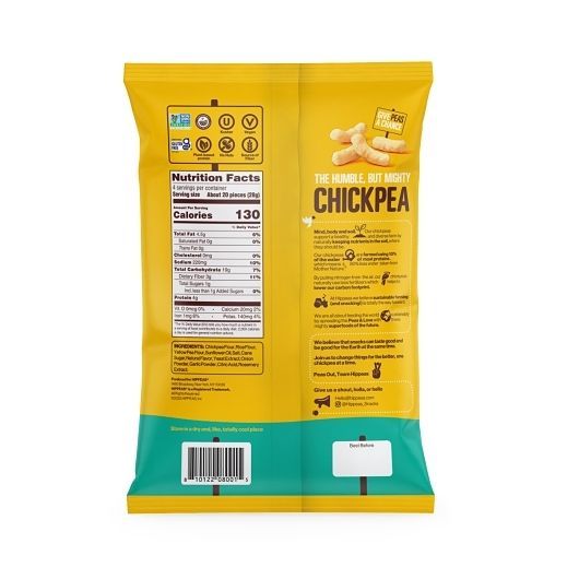 Hippeas Vegan White Cheddar Chickpea Puffs, 4 Ounce -- 6 Per Case