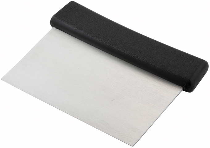 Winco Stainless Steel Dough Scraper With Plastic Handle, 6 X 3 Inch -- 12 Per Case