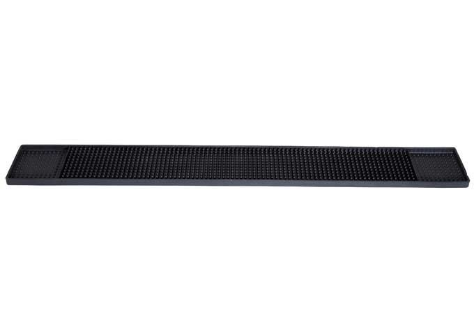Winco Black Bar Rail Spill Mat, 27 X 3 1/4 Inch -- 12 Per Case