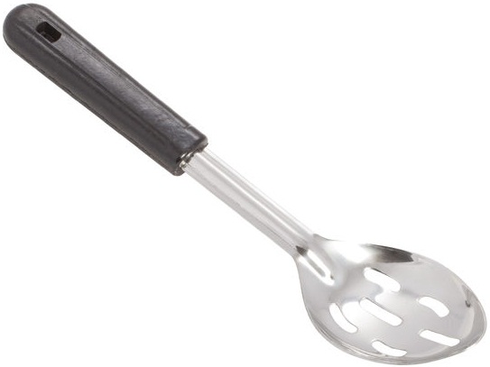 Winco Stainless Steel Slotted Basting Spoon With Bakelite Handle, 11 Inch -- 12 Per Case
