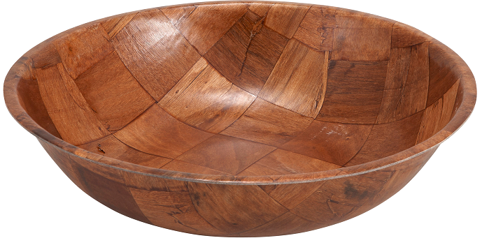 Winco Woven Wooden Salad Bowl, 12 Inch -- 12 Per Case