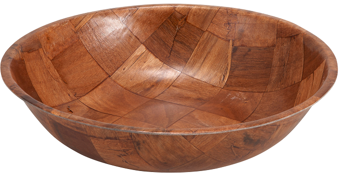 Winco Woven Wooden Salad Bowl, 14 Inch -- 12 Per Case