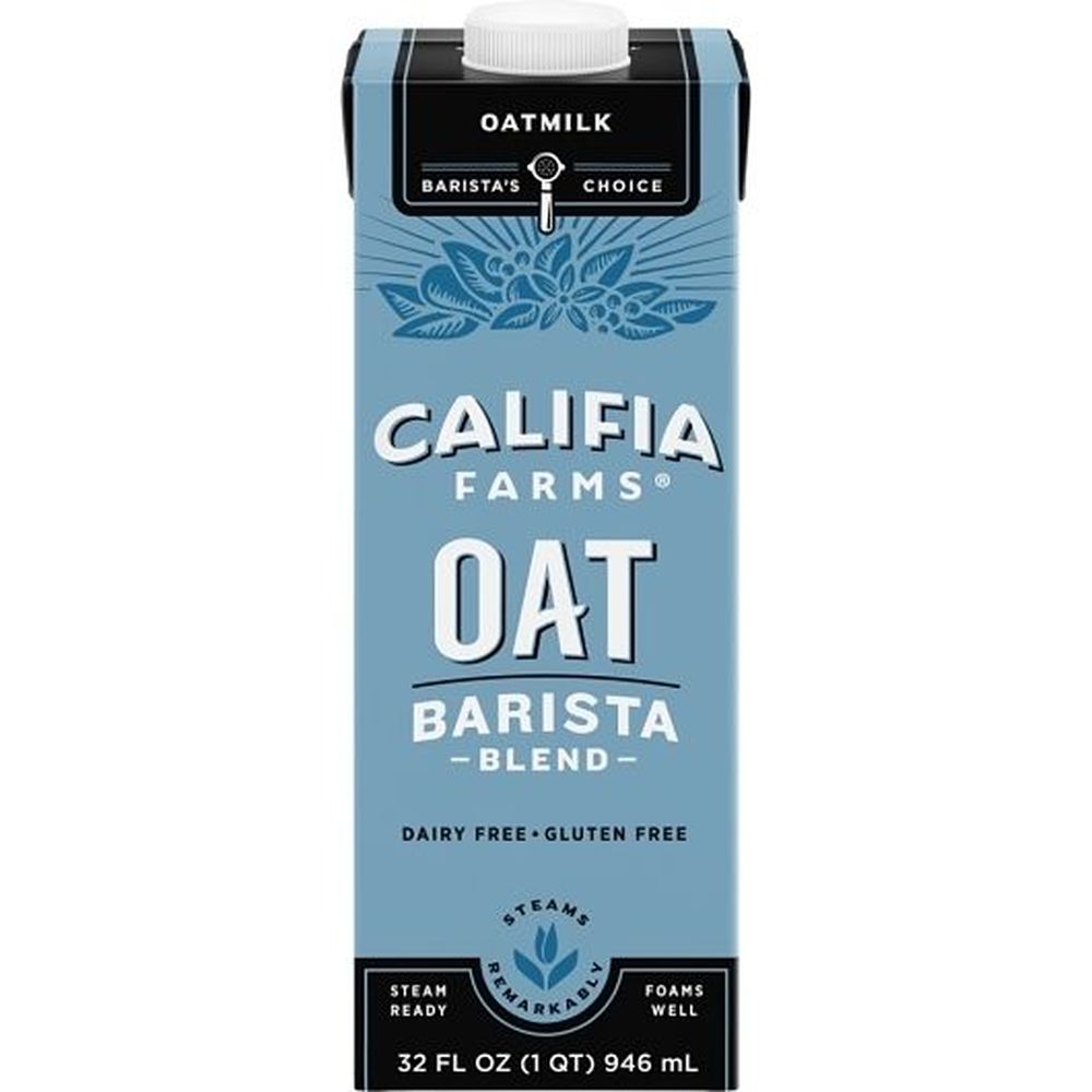 Califia Farms Oat Barista Blend Oat Milk, 32 Fluid Ounce -- 12 Per Case