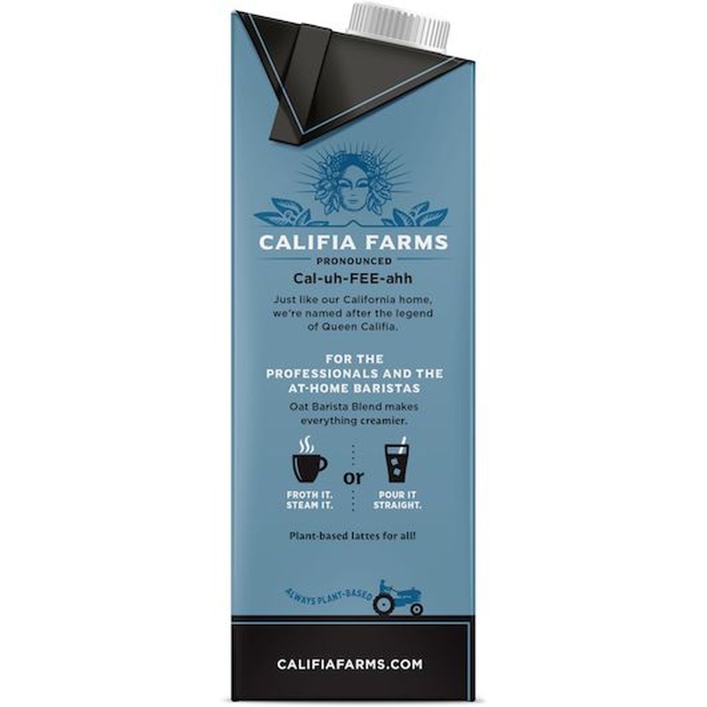 Califia Farms Oat Barista Blend Oat Milk | FoodServiceDirect Califia Farms Oat Barista Blend Oat Milk | FoodServiceDirect