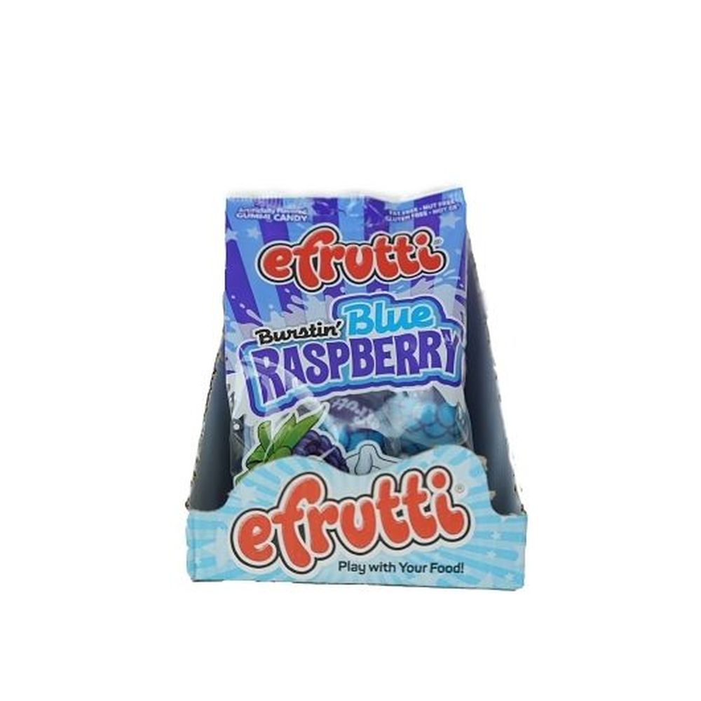 Efrutti Burstin Blue Raspberry Gummies, 75 Gram -- 12 Per Case