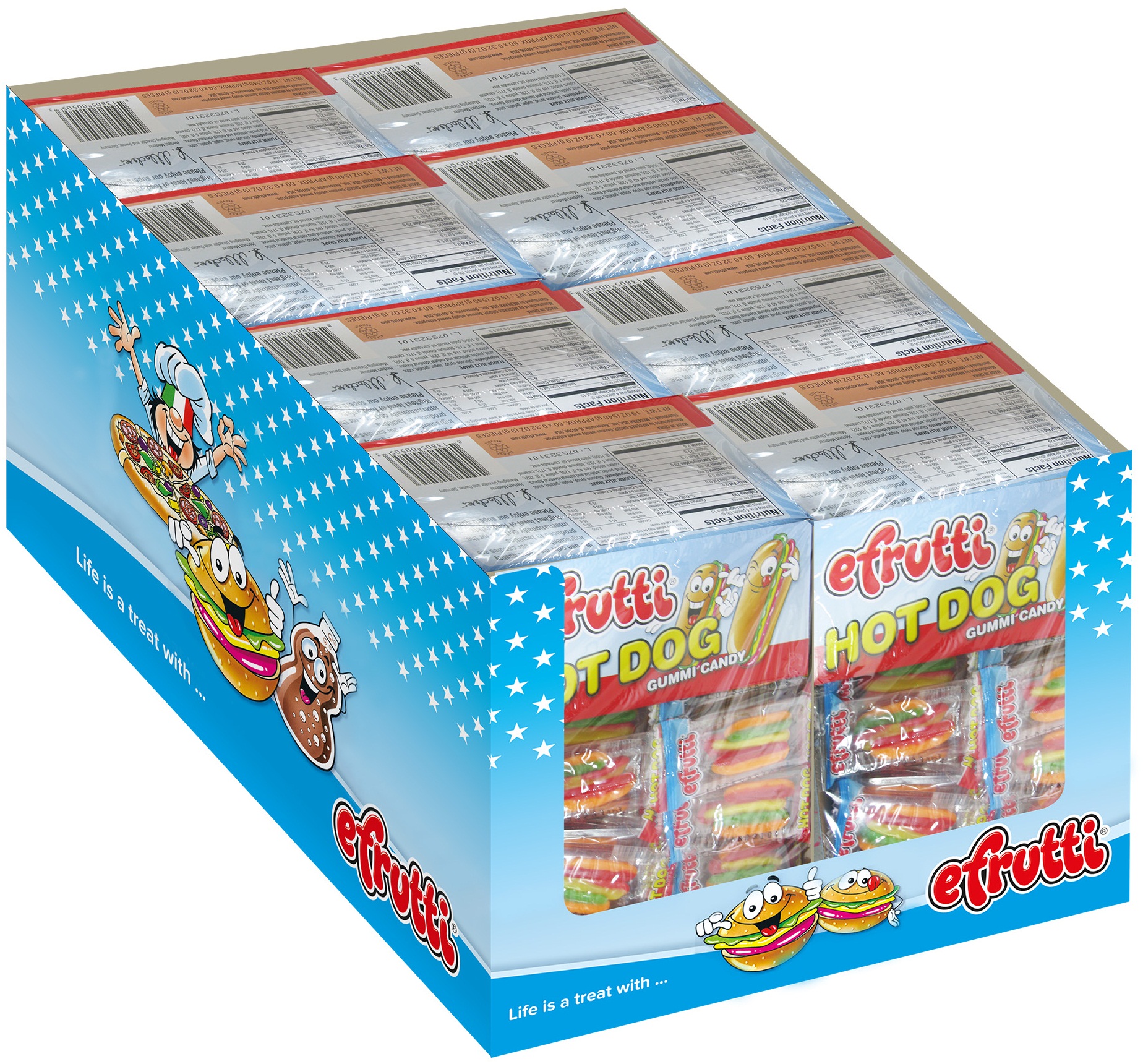 Efrutti Hot Dog Gummy Candy, 0.32 Ounce -- 480 Per Case