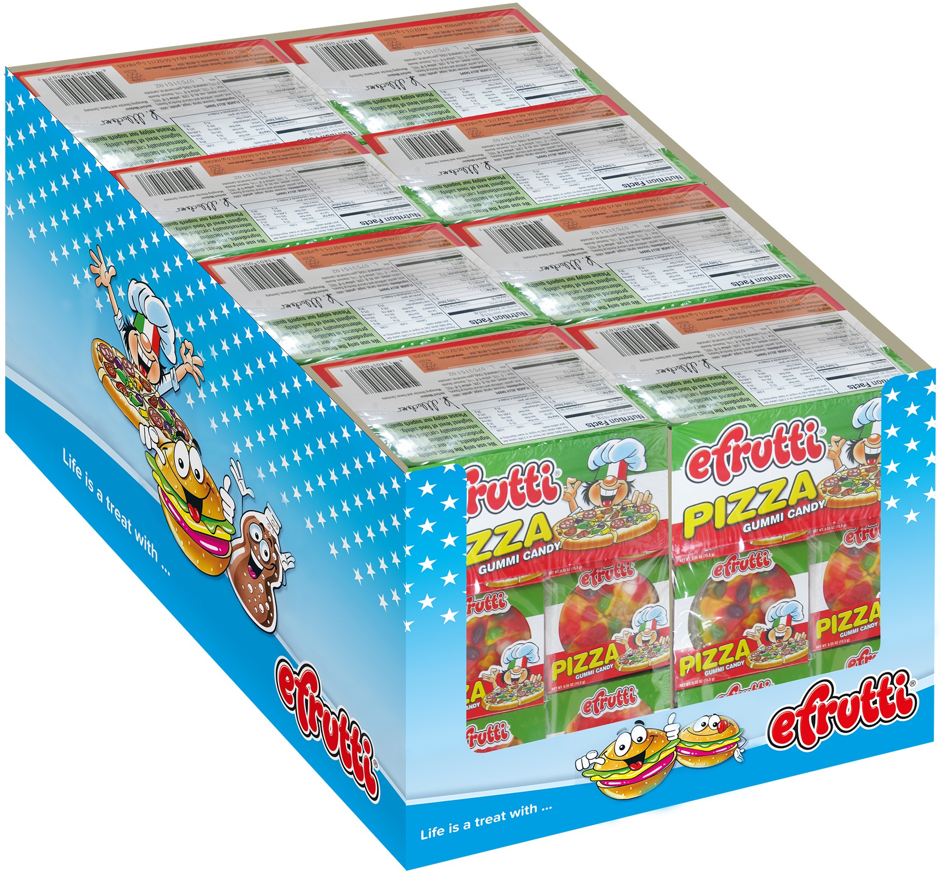 Efrutti Pizza Gummy Candy, 0.55 Ounce -- 384 Per Case