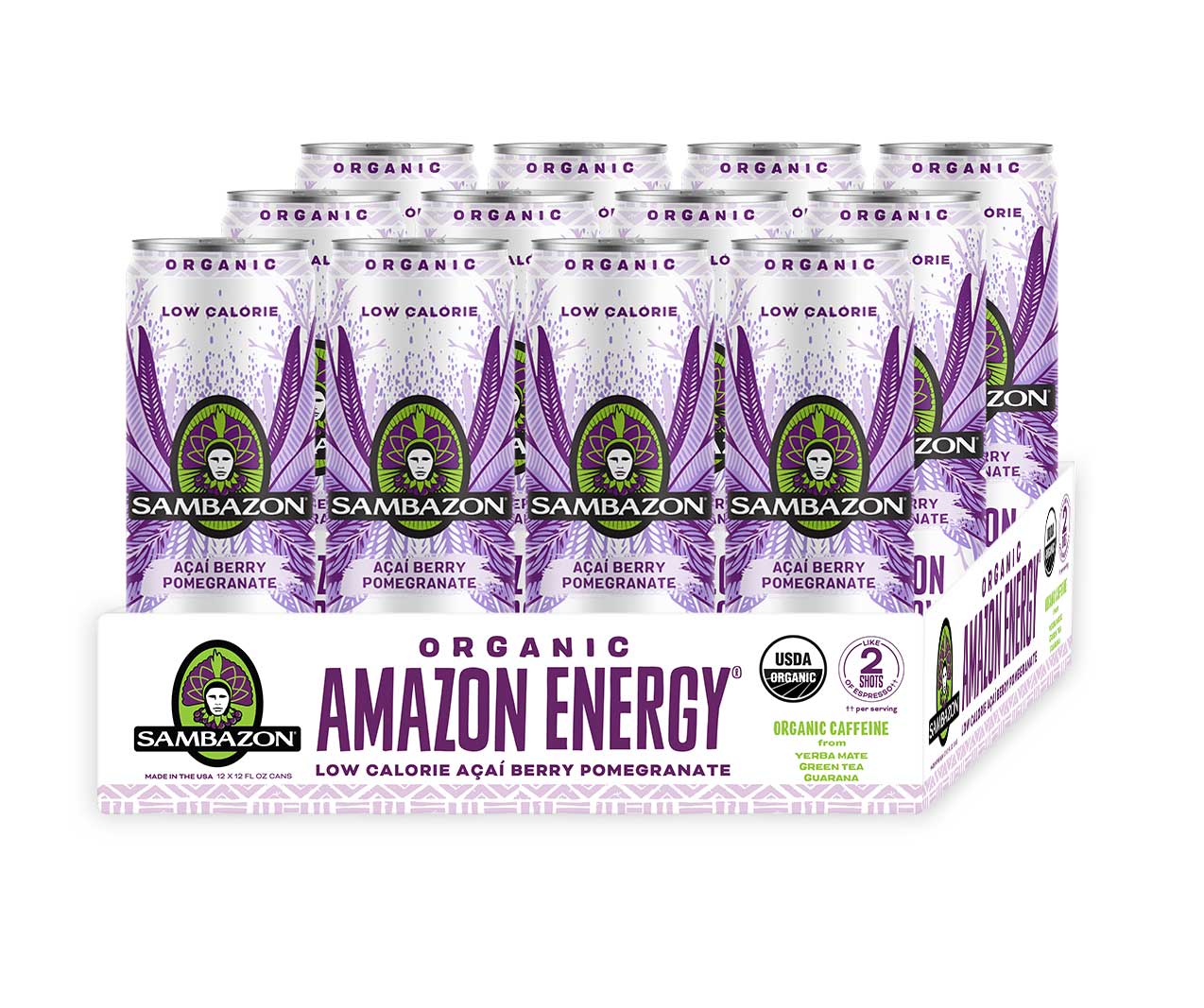 Sambazon Amazon Energy Organic Acai Berry Low Calorie Energy Drink