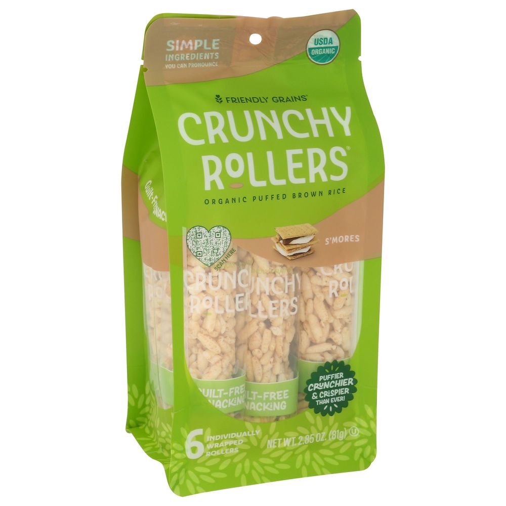 Friendly Grains Smores Crunchy Rollers, 2.85 Ounce Pouch -- 9 Per Case